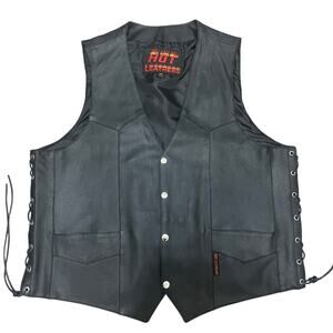 Hot Leathers Side-Laced Biker Vest – Concealed Carry – 2XL